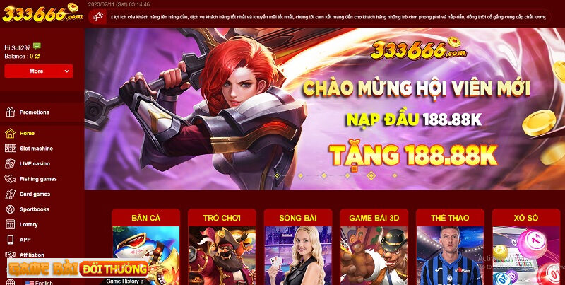 Nhà cái cá cược trực tuyến uy tín 333666